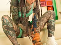 Body modifier Anuskatzz sticks a big dildo into her anal cavity - Photo #7