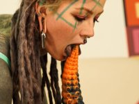 Body modifier Anuskatzz sticks a big dildo into her anal cavity - Photo #13