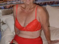 Blonde granny Sparkle stands bare naked after modelling lingerie - Photo #1