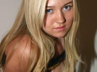 Blonde girl Alison hugs a girlfriend after modeling in the nude - Photo #10