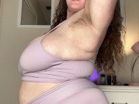 Curly haired amateur Delilah Brooke strips while showing off her chubby body - Photo #14