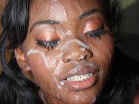 Ebony babe in stockings Osa Lovely having a gangbang with a group of locals - Photo #17