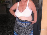 Old amateur Girdle Goddess exposes her obese body outside her front door - Photo #12