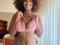 Ebony amateur models in bikini panties while sporting hairstyles - Photo #13