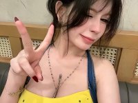 Pretty Asian babe Daniella Free teases with her big tits wearing lingerie - Photo #16