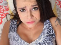 Horny brunette Kharlie Stone fingers and spreads her delicious pink pussy - Photo #4
