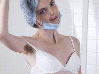 Horny amateur nurse with hairy armpits Lady Phanthom flaunts her bush - Photo #4