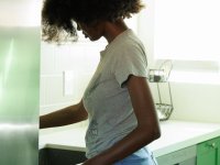 Skinny ebony amateur Angel Avril unveils her nice juggs and amazing bum - Photo #1