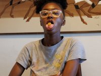 Skinny ebony amateur Angel Avril unveils her nice juggs and amazing bum - Photo #4