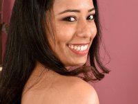 Raven-haired Latina Maya Pearl spreads her hot pussy & sexy ass cheeks - Photo #2