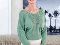 Tall short-haired granny with big tits Foxxxy Darlin screws her step-grandson - Photo #1