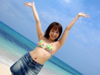Cute asian teen babe Chikaho Ito stripping off her clothes outdoor - Photo #1