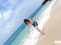 Cute asian teen babe Chikaho Ito stripping off her clothes outdoor - Photo #3