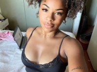 Pretty black girl Paola Axo sticks out her tongue while taking non-nude selfies - Photo #6