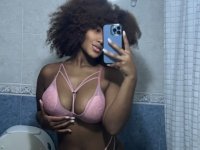 Ebony solo girl takes selfies in a variety of revealing lingerie outfits - Photo #7