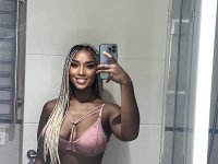 Ebony solo girl takes selfies in a variety of revealing lingerie outfits - Photo #19