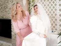 Carolina Sweets is affixed with a garter before a lesbian wedding to Julia Ann - Photo #5