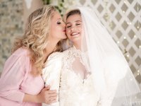 Carolina Sweets is affixed with a garter before a lesbian wedding to Julia Ann - Photo #7