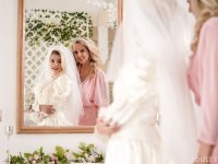 Carolina Sweets is affixed with a garter before a lesbian wedding to Julia Ann - Photo #15