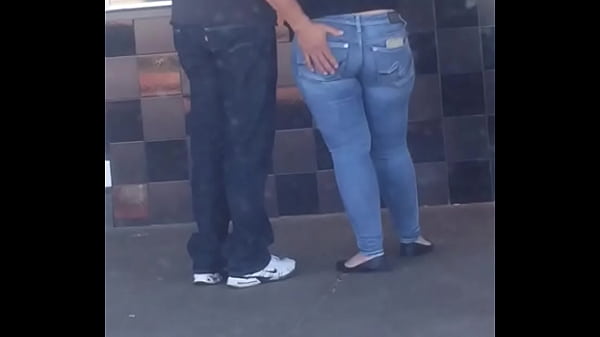 Candid Blue Jean Ass