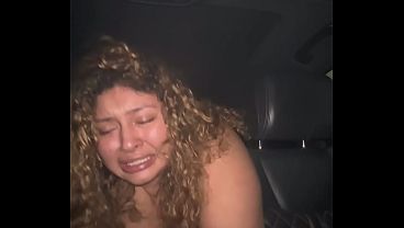 Latina Riding Dick in back of the car
