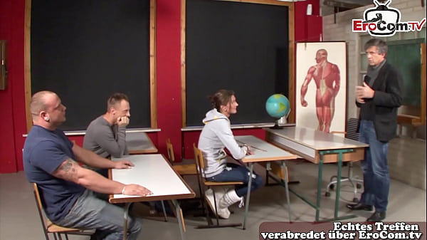 German student has amateur MMF threesome at university