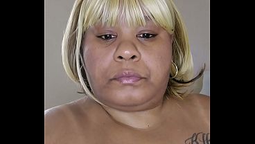 Sexy BBW w BBC sex toy solo play sloppy head