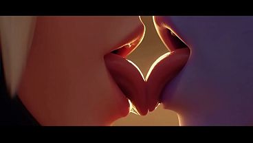 Mercy x Widowmaker lesbian kissing (Overwatch  AI generated)