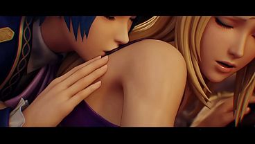 Bonne Jennet x Elisabeth Blanctorche lesbian kissing (The king of fighters  AI generated)
