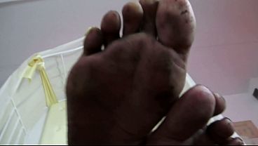 Russian Mistress Goldie gives Dirty Feet Cleaning Instructions to lick her dirty feet clean!