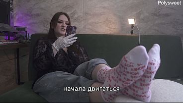 Porn story - Girl in latex gloves fucked a guy with a strap-on and pussy (Russian, femdom,cunnilingus, pegging)