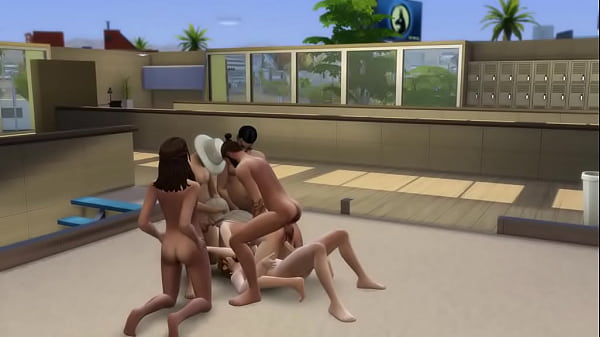 The trip to the gym ended in a gangbang