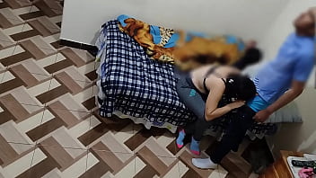 MY WIFE'S FRIEND LETS HAND IN WHEN I get HOME and we end up HAVING SEX while she IS BESIDE