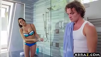Busty mom Reagan Foxx seduce her son