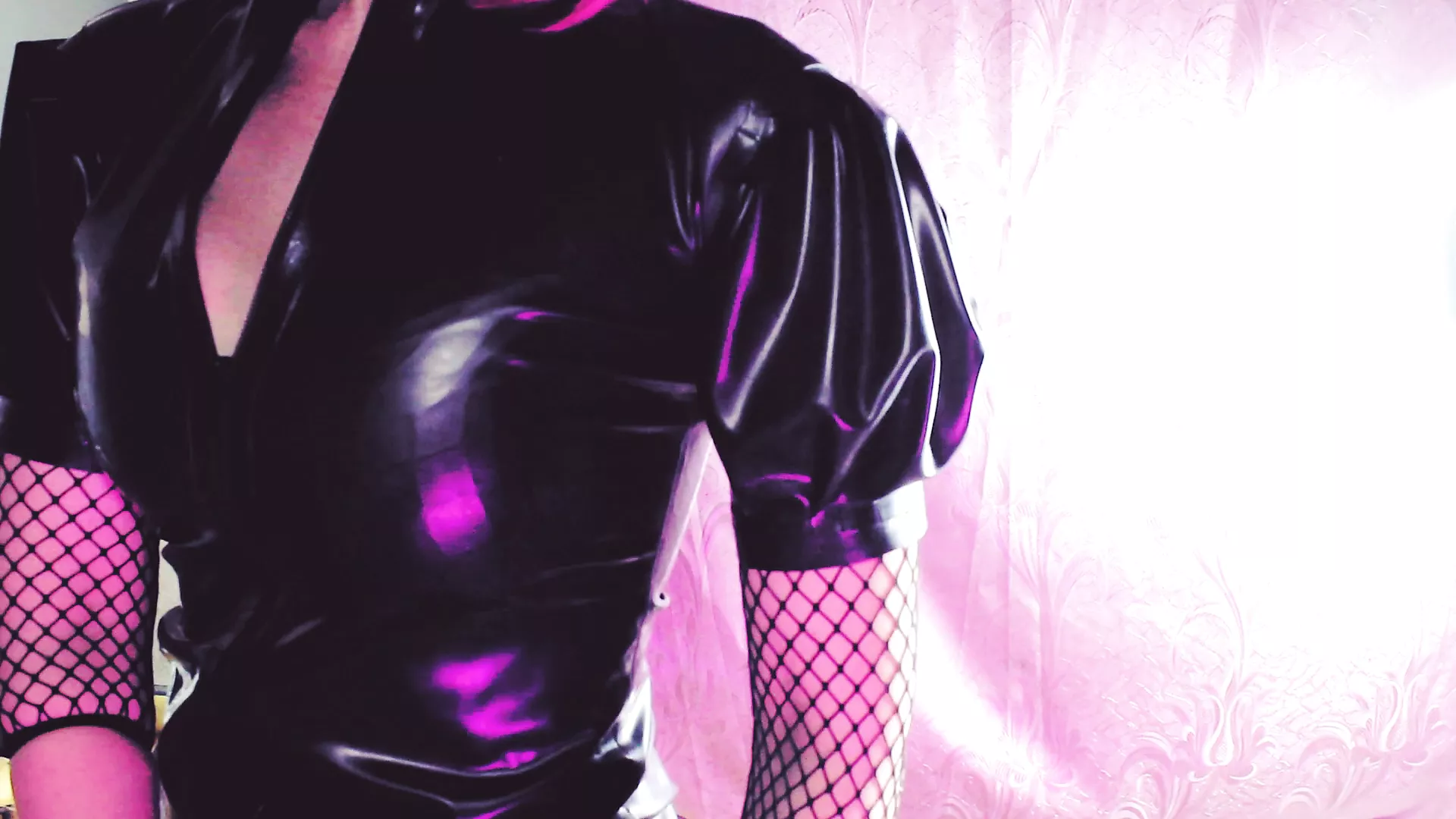 Latex Fetish Dominatrix Mistress Eva solo Purple Hair Milf Femdom Big ass Goddess