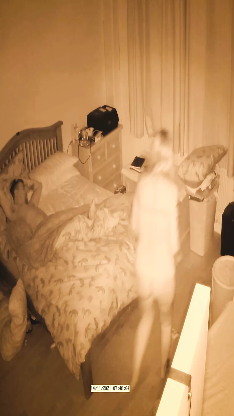 Step mom scared to be alone during storm and sneaks into step son room please dont cum in your step mom pussy