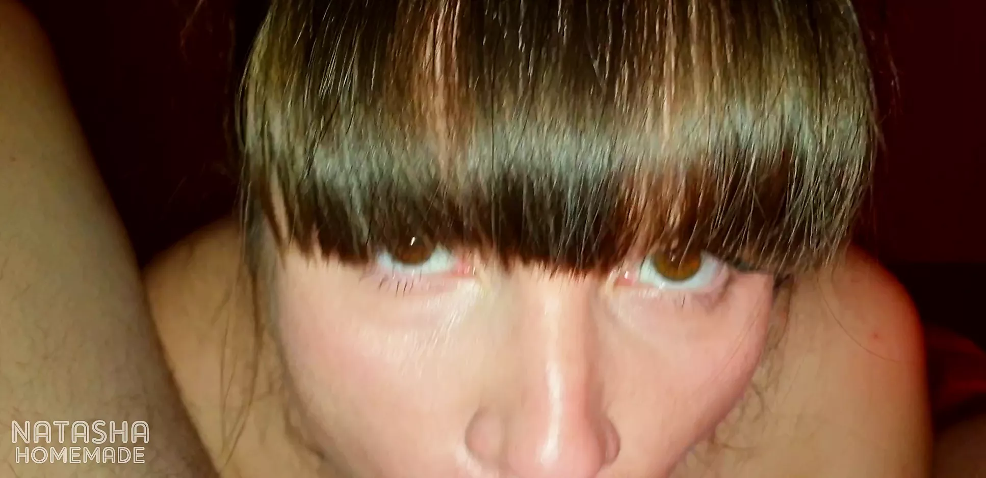 Russian milf gives FOOTjob & BLOWjob with big natural tits POV