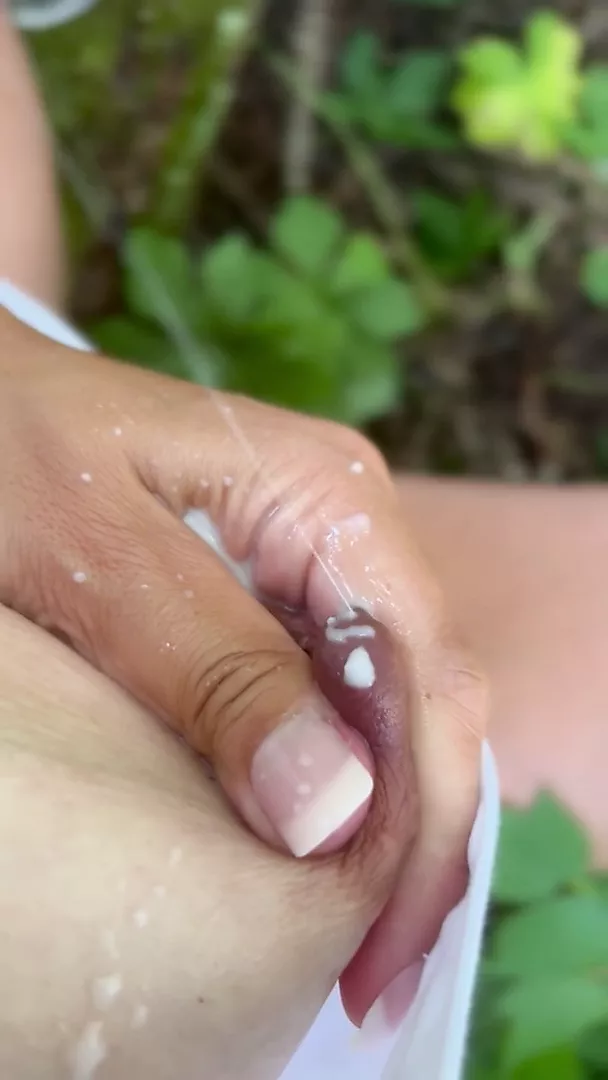 Up close BREASTMILK release in public. Engorged mom desperate to show you.