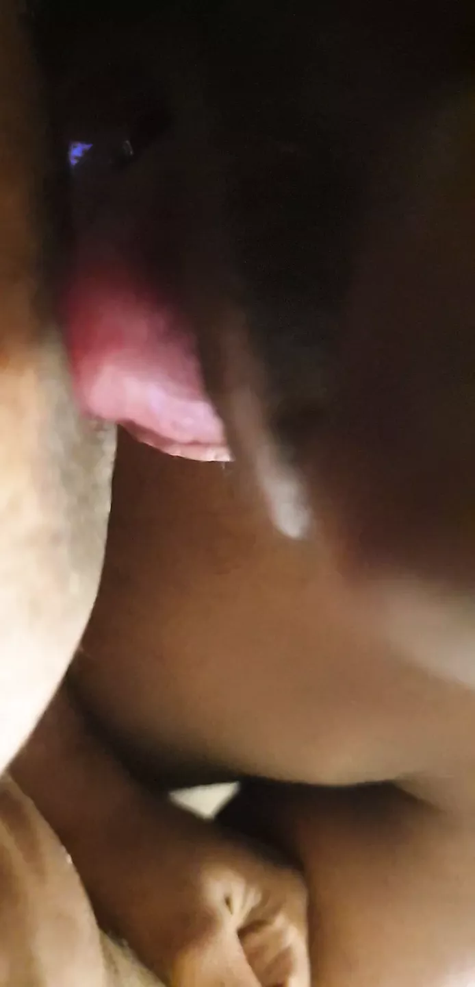Sucking my wife's breast