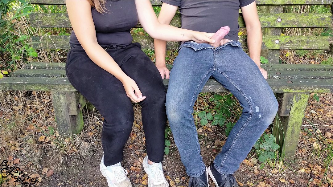 I was walking with my stepsister until we came across this bench...