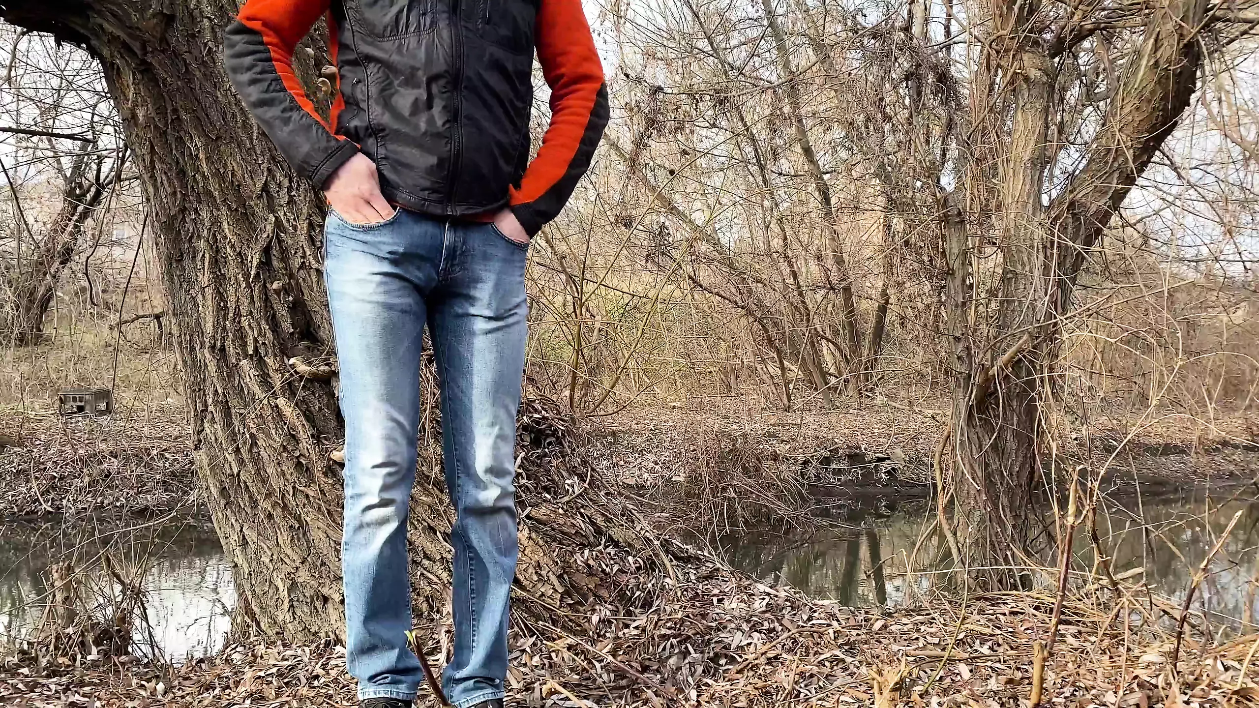 Touching my mother in law's wet pussy outdoors