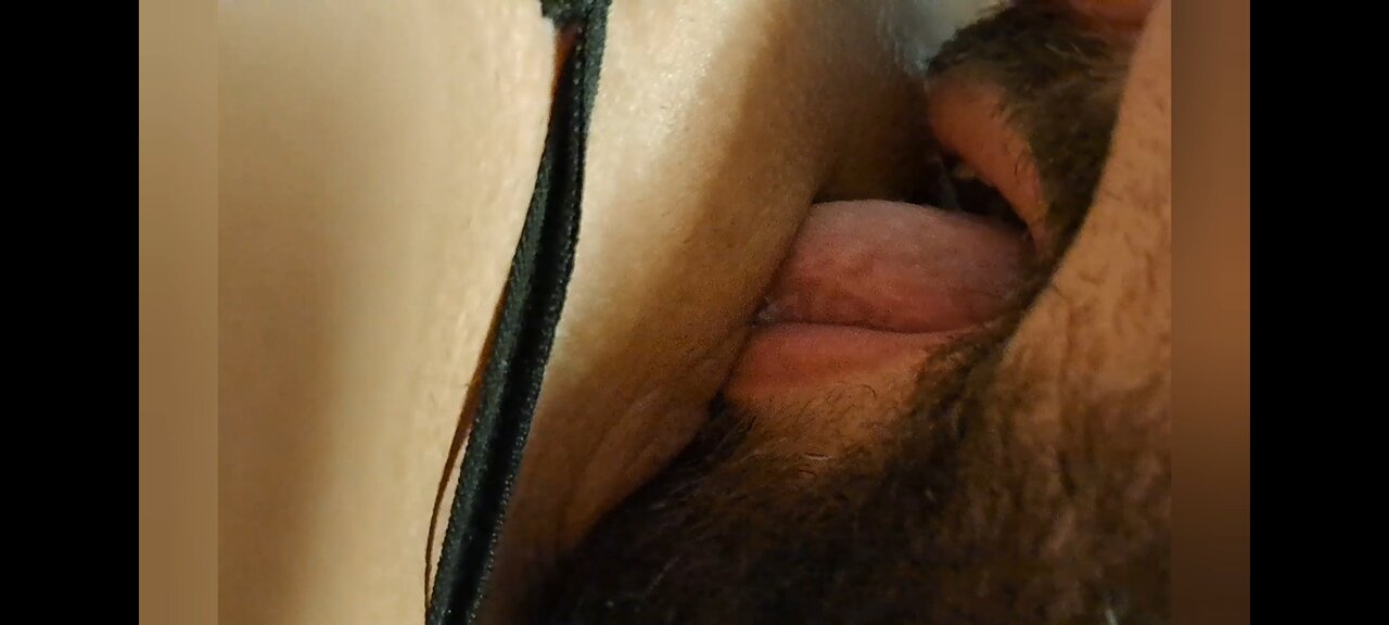 He likes to lick my wet and hot pussy !