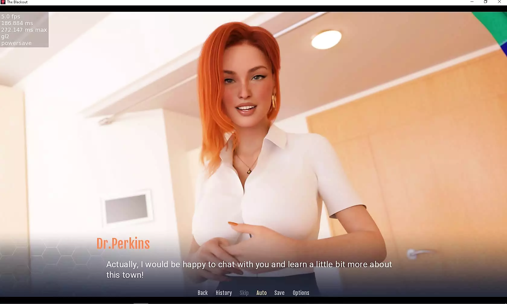 The blackout-She has a wonderful shaven pussy