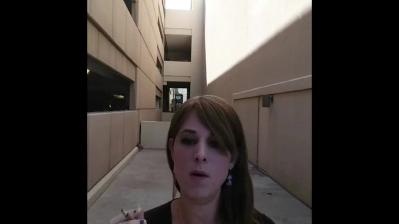 Smoking A Cigarette Outside