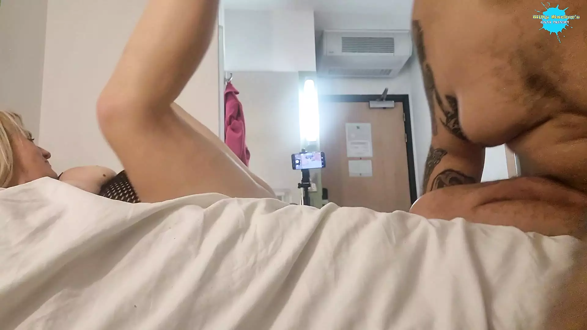 Intimacy at the hotel after a sex work-out