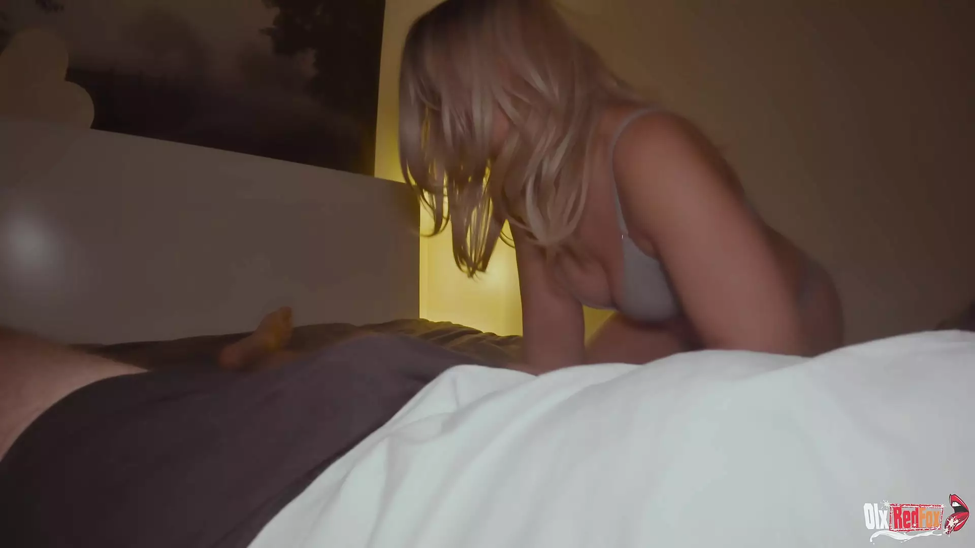 Stepmother Sneaked into her stepson's room and secretly sucked a dick. Cheats on her husband with stepson and swallows h