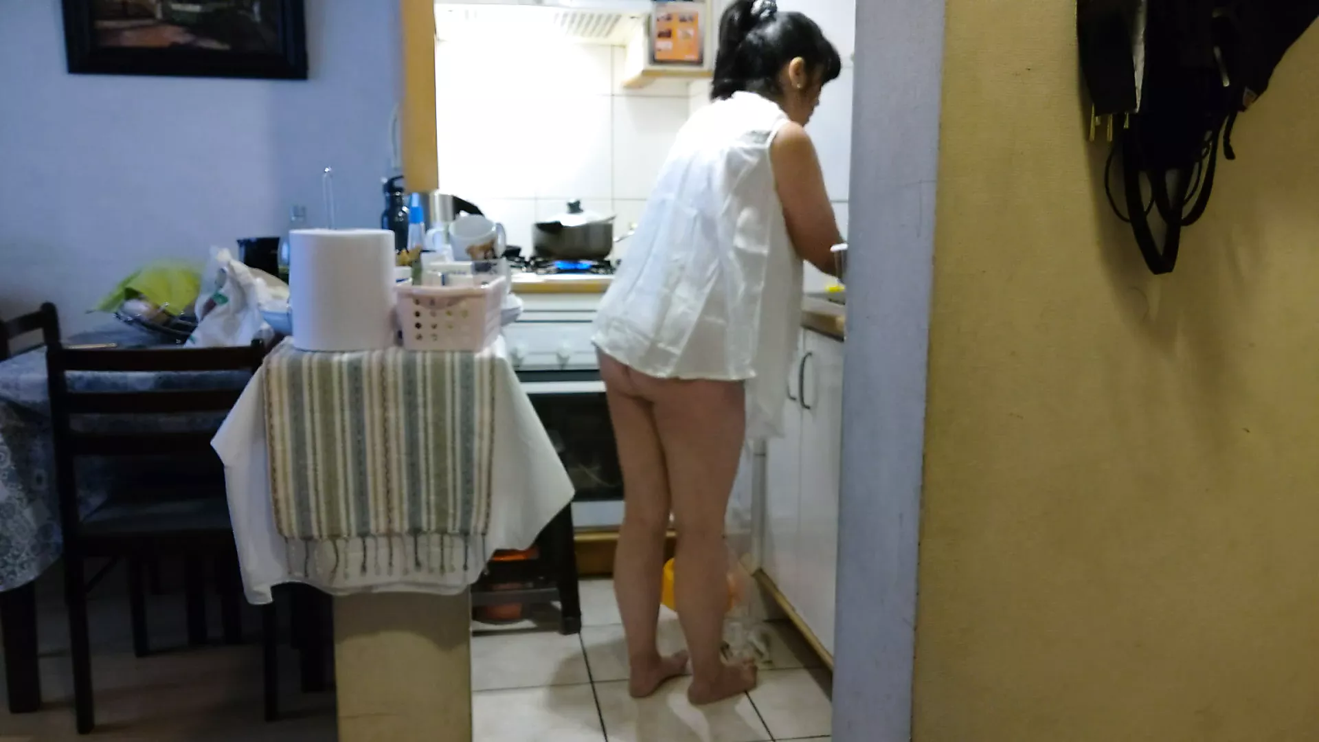 Mom in kitchen