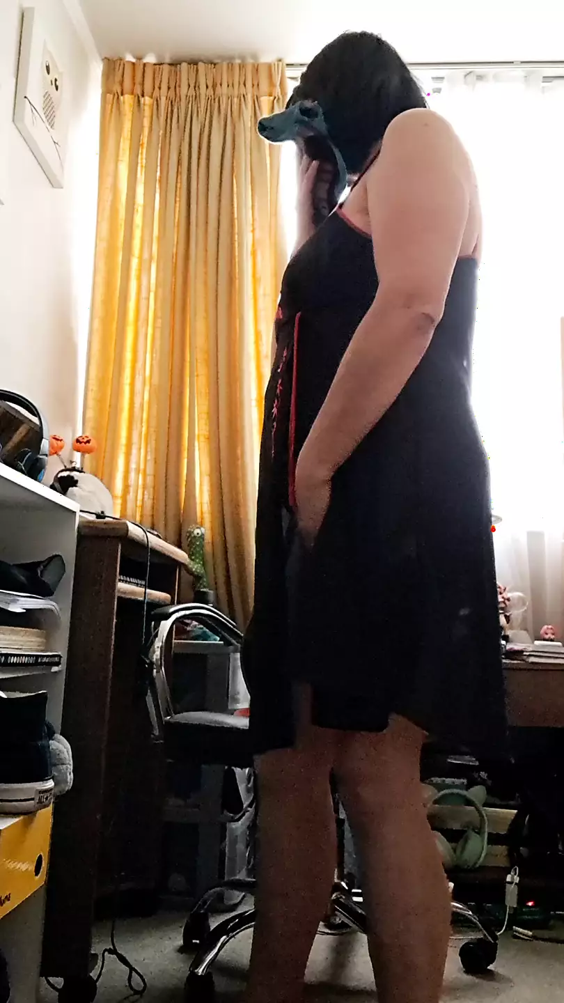 wife sniffs stepson's garment