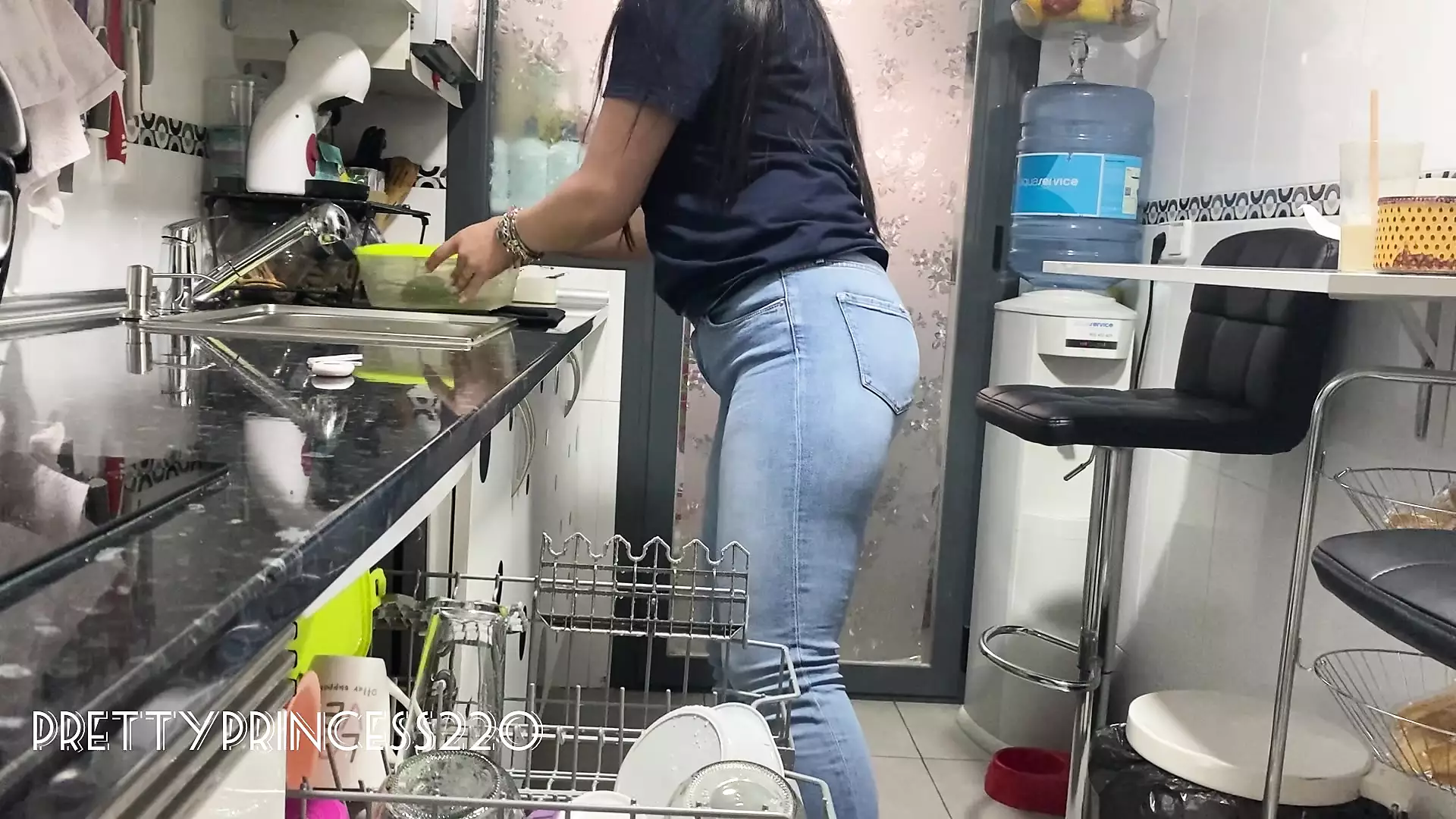 pee and farting a lot in the kitchen