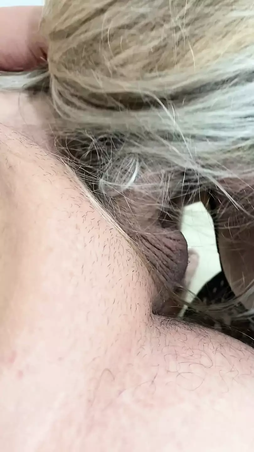Mature blonde with a big ass seduces me with her sensual lingerie and her delicious tits and makes me come inside her